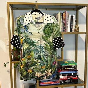 Silk Dolce & Gabbana jungle print blouse shirt top